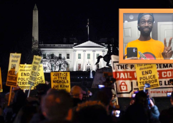 Protestan frente a la Casa Blanca por muerte de Tyrone Nichols