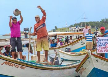 Nueva Esparta | Pescadores de Marcano protestaron exigiendo mejoras en el suministro del combustible