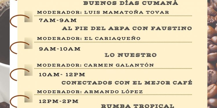 Programación diaria – Café 100.9 FM