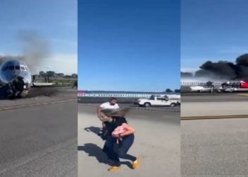 Avión en el cual se econtraban a bordo más de 100 pasajeros se incendió al aterrizar en Miami