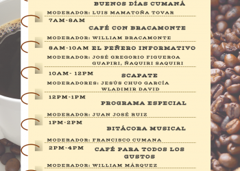 Programación diaria – Café 100.9 FM