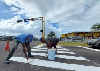 Bolívar | Optimizan demarcación de señales de tránsito en Ciudad Bolívar