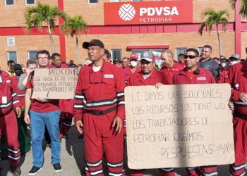 Anzoátegui | Trabajadores de PDVSA Petropiar protestaron para exigir beneficios laborales