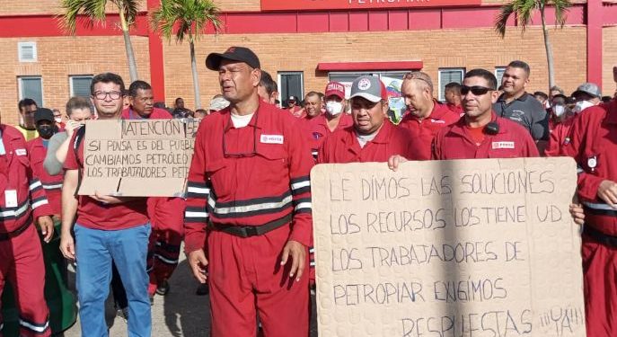 Anzoátegui | Trabajadores de PDVSA Petropiar protestaron para exigir beneficios laborales