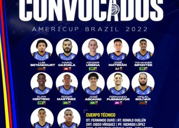 Venezuela comienza este viernes su andar en la AmeriCup2022 frente a Panamá