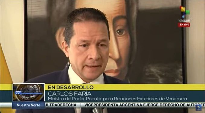 Canciller de Venezuela reafirma voluntad de dialogar con EEUU