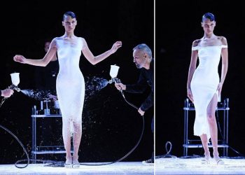 Vestido en spray se llevó todos los aplausos de la Semana de la Moda de París