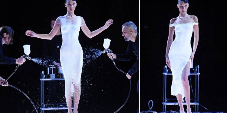 Vestido en spray se llevó todos los aplausos de la Semana de la Moda de París