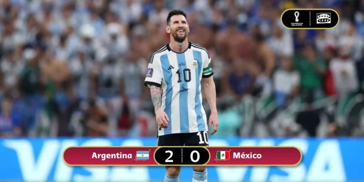 Argentina gana a México por 2-0 y sigue viva en el Mundial