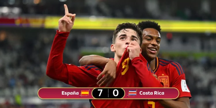España deslumbra en Catar con un 7-0 frente a Costa Rica