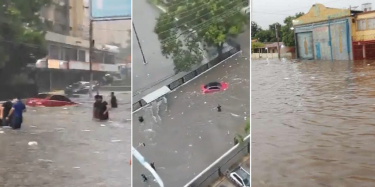 Maracaibo inundada y sin energía eléctrica tras las fuertes lluvias de este lunes
