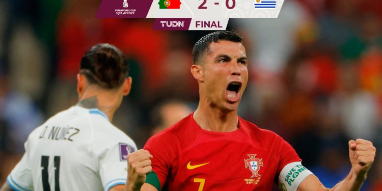 Portugal a octavos tras ganar 2-0 a una Uruguay que se complica la clasificación