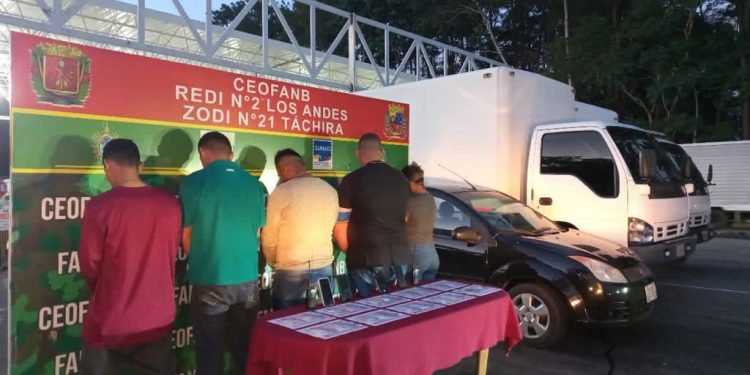 Detenidas cinco personas en Táchira por transportar productos cárnicos con permisos falsos