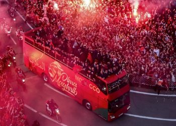 Recibimiento triunfal a la selección marroquí en Rabat por su gran Mundial