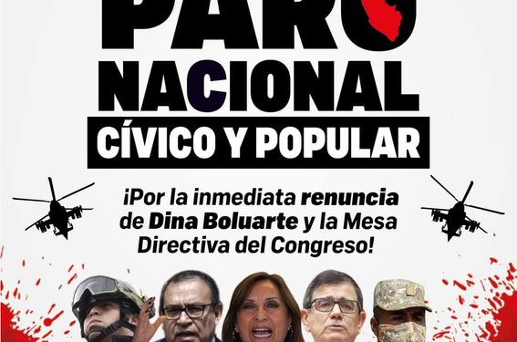 Perú: Avanza la marcha «Toma de Lima» para exigir la renuncia de Boluarte