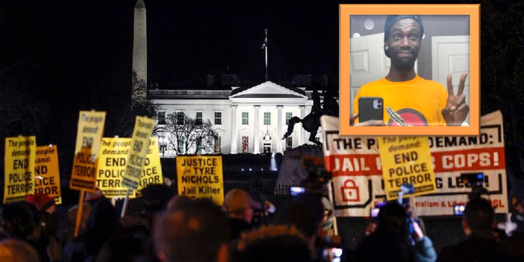Protestan frente a la Casa Blanca por muerte de Tyrone Nichols