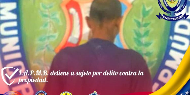 la Policía Municipal de Bermúdez bajo el mando del Comisionado Jefe Alberto Fuentes dieron captura a un ciudadano acusado de perpetrar un hurto en una residencia.