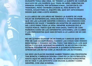 Dani Hernández anuncia su retiro del fútbol profesional