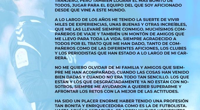 Dani Hernández anuncia su retiro del fútbol profesional