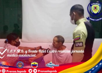 Unas 185 personas, incluyendo 29 privados de libertad en la policía municipal de Bermúdez, fueron atendidas durante una jornada médico asistencial llevada a cabo por el Frente Revolucionario Fidel Castro