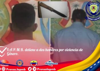 Dos detenciones efectuaron efectivos de la Policía municipal de Carúpano, estado Sucre, en distintos procedimientos por violencia de género.