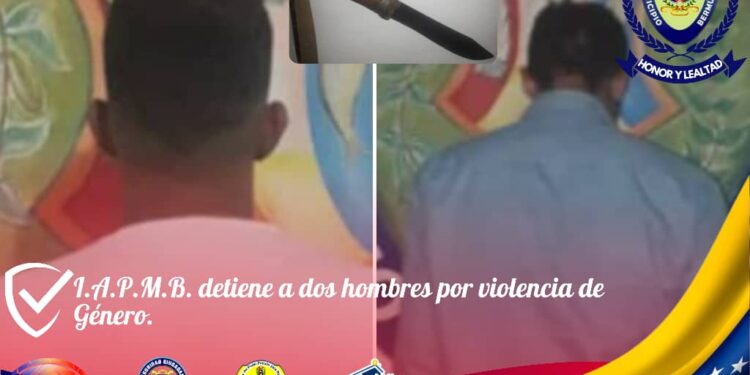Dos detenciones efectuaron efectivos de la Policía municipal de Carúpano, estado Sucre, en distintos procedimientos por violencia de género.