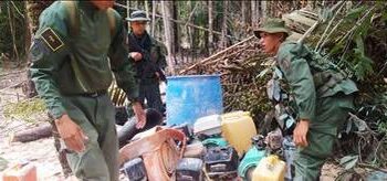 FANB destruyen material de minería ilegal en parque nacional venezolano