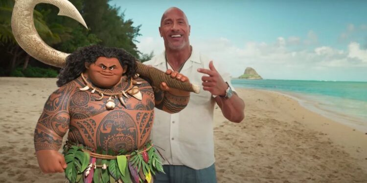 Dwayne Johnson «La Roca» producirá la versión humana de la película «Moana»