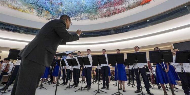 Orquesta infantil del Sistema brindó un concierto en sede europea de la ONU