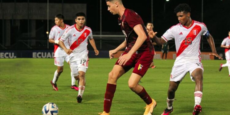 Vinotinto Sub-17 cerró la fase de grupos con un empate ante Perú