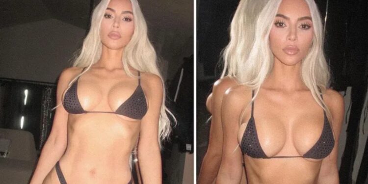 Kim Kardashian mostró sus cocos en las redes sociales