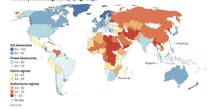 Los países más democráticos del mundo: ranking 2024