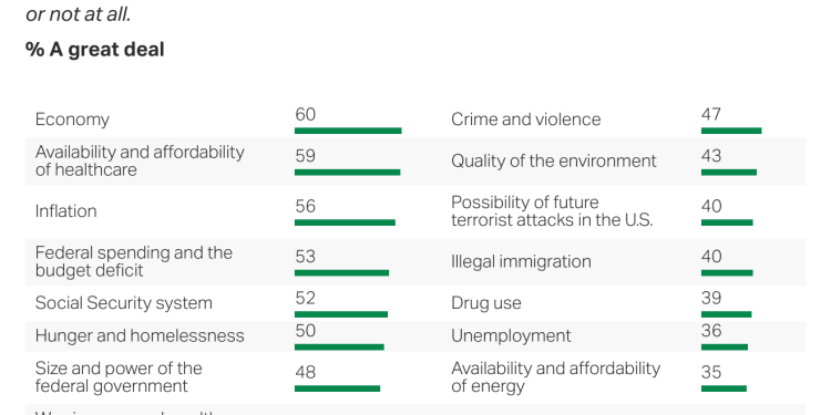 USA Preocupaciones clave en materia económica y sanitaria 2025